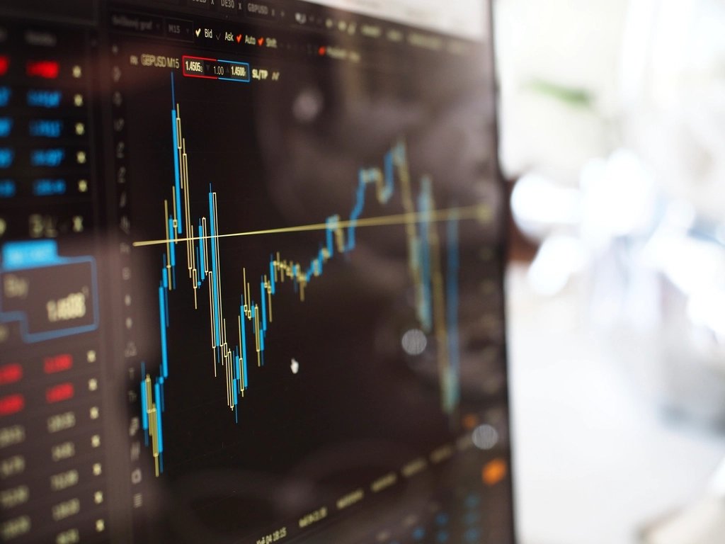 Live candlestick trading chart